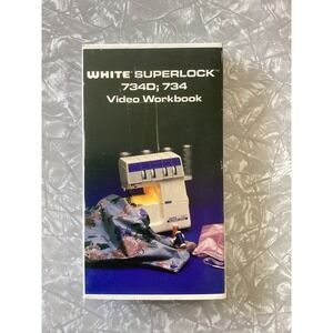 White Superlock 734D 734 Workbook VHS Sewing Machine Instruction 1989 Vintage